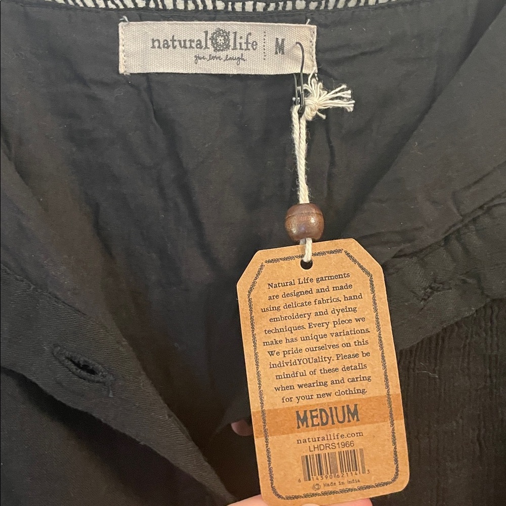 Natural Life Black Gauzy Dress - Picture 7 of 8